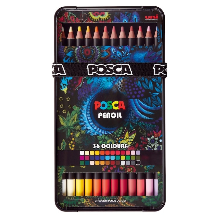 Uni-Posca colored pencils