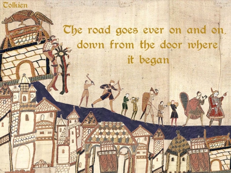 Bayeux Tapestry With Tolkien Quote