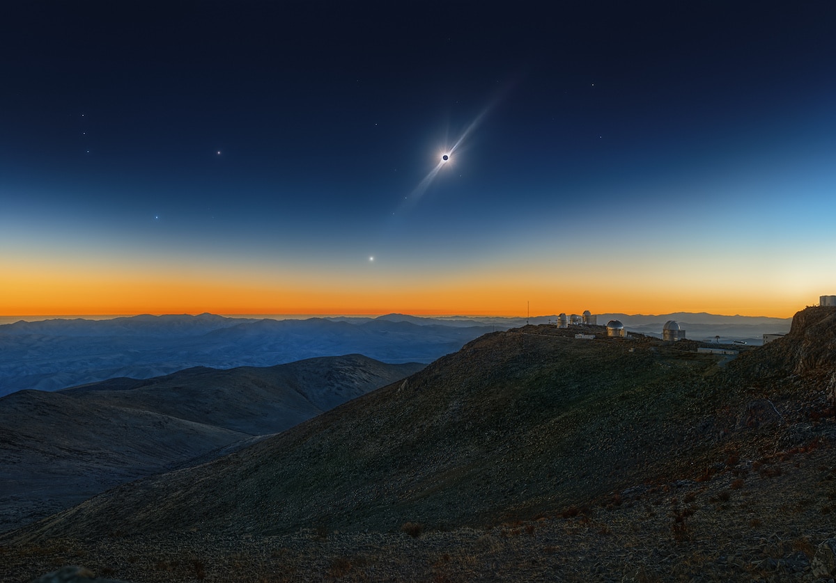 Solar Eclipse with Venus and the Red Giant Betelgeuse