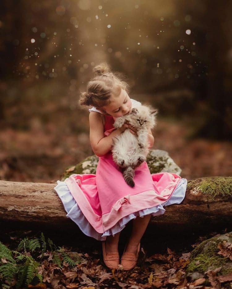 Adorable Children With Baby Animal Photos Showcase Sweet Bonds