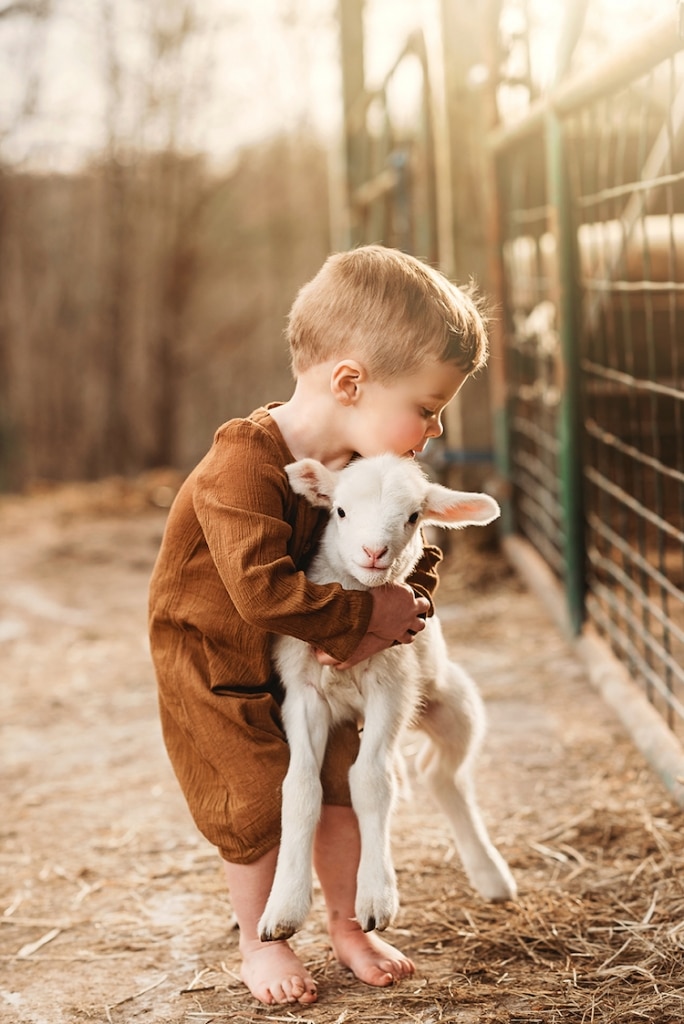 Adorable Children With Baby Animal Photos Showcase Sweet Bonds