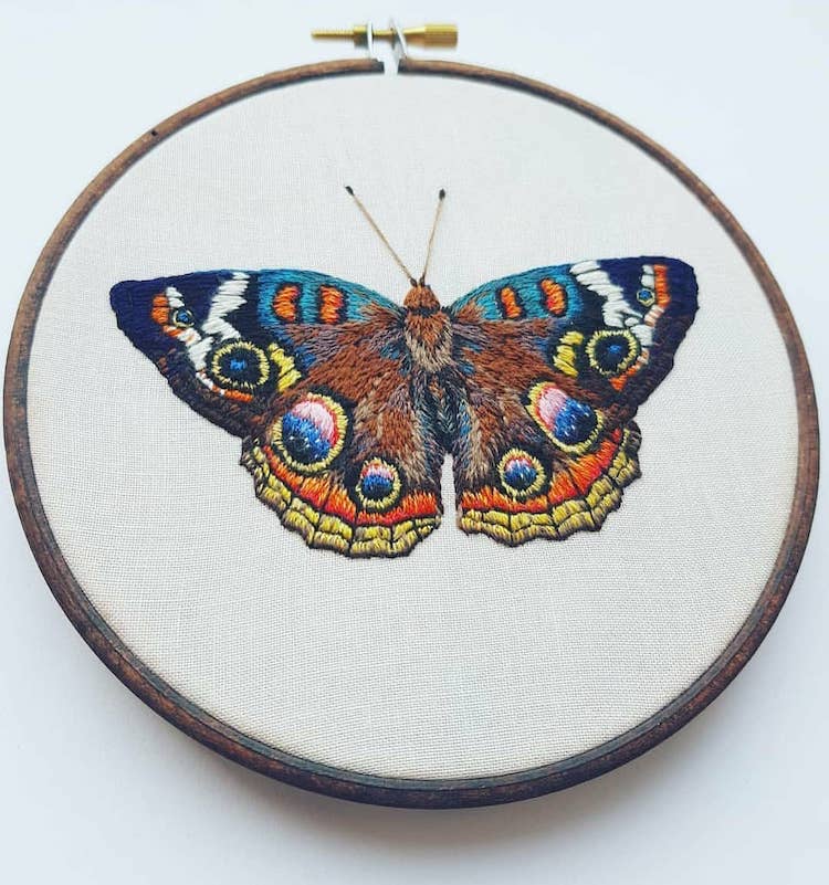 Butterfly Embroidery by Georgie Emery