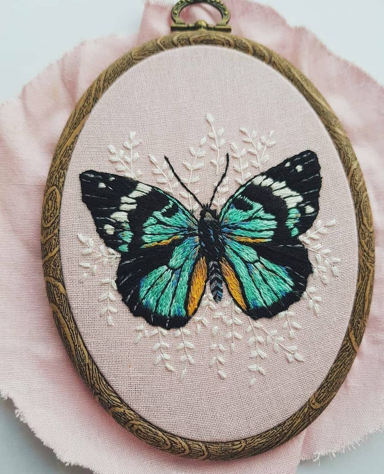 Butterfly Embroidery by Georgie Emery