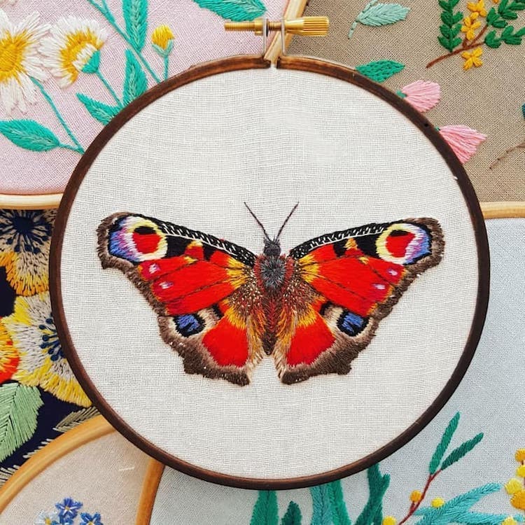 Butterfly Embroidery by Georgie Emery