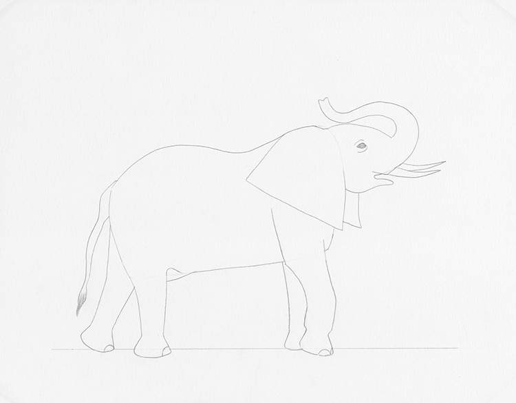 Elephant Sketch Illustration 1851226 Vector Art at Vecteezy