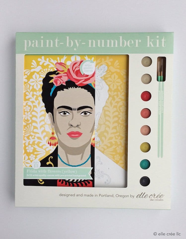 Frida Kahlo Paint-by-Numbers Kit