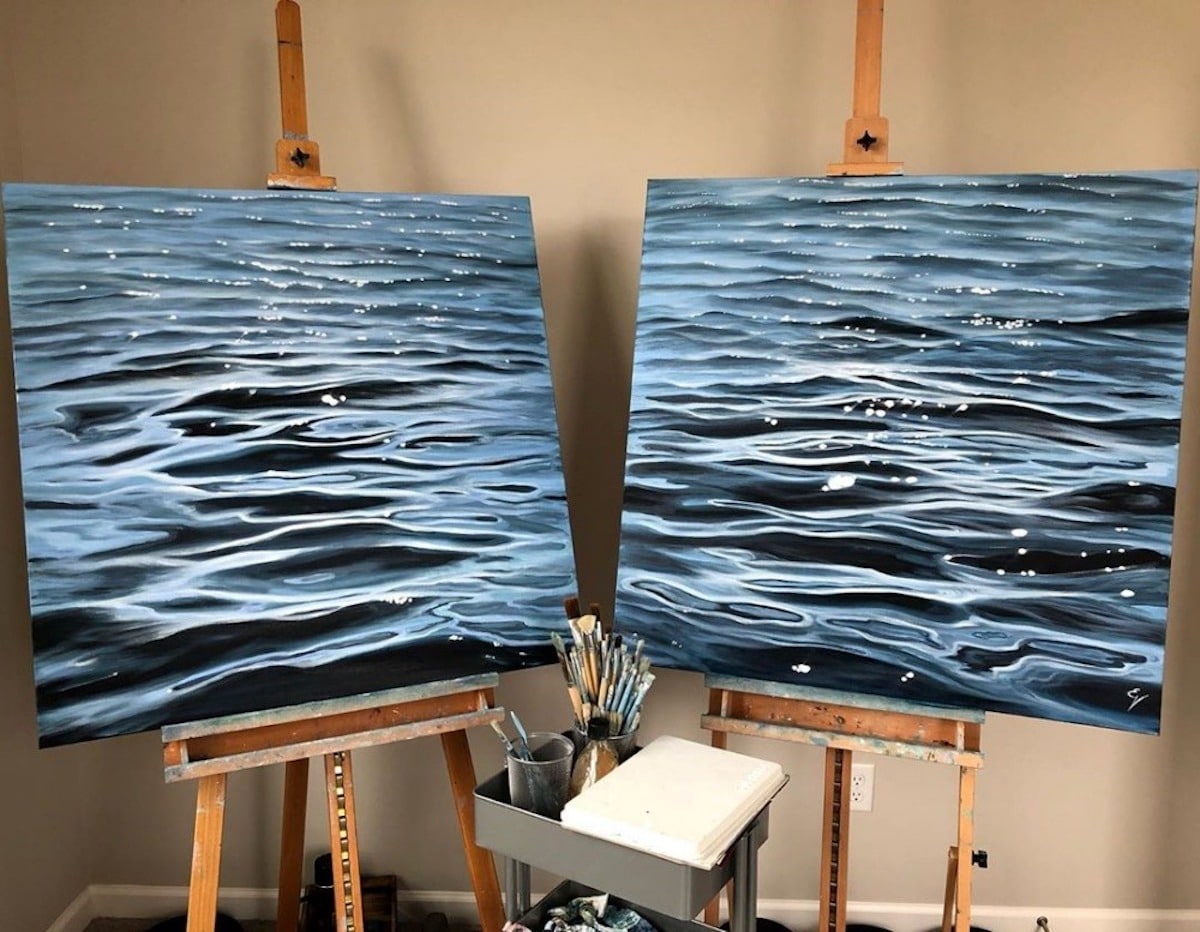 Ocean Paintings by Eva Volf