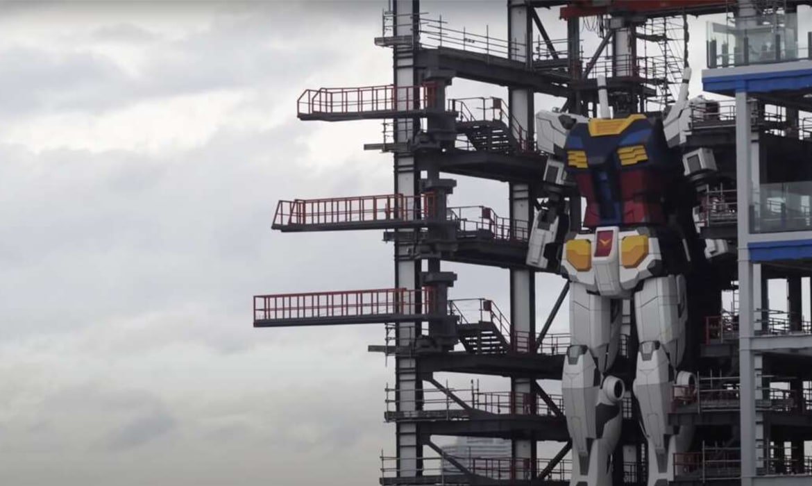Giant 60-Foot-Tall 'Gundam' Robot Takes Its First Steps in Japan