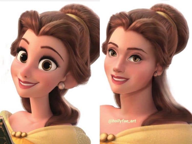 Cómo se verían las princesas Disney con facciones más realistas?