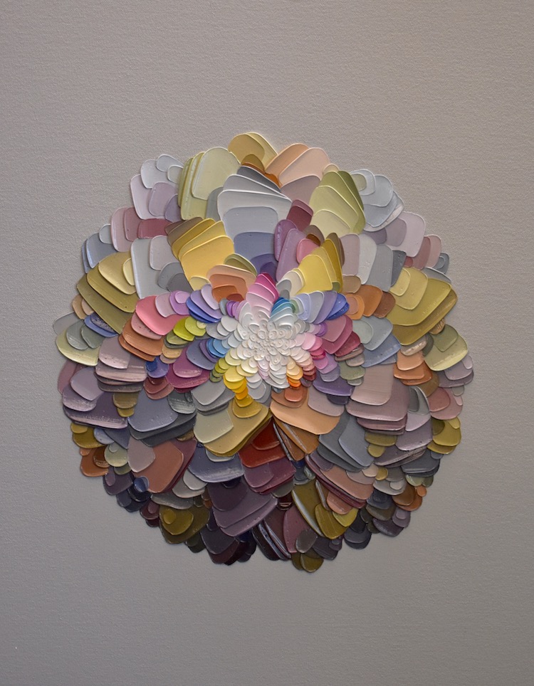 Dipinti a spatola di fiori 3D di Joshua Davison