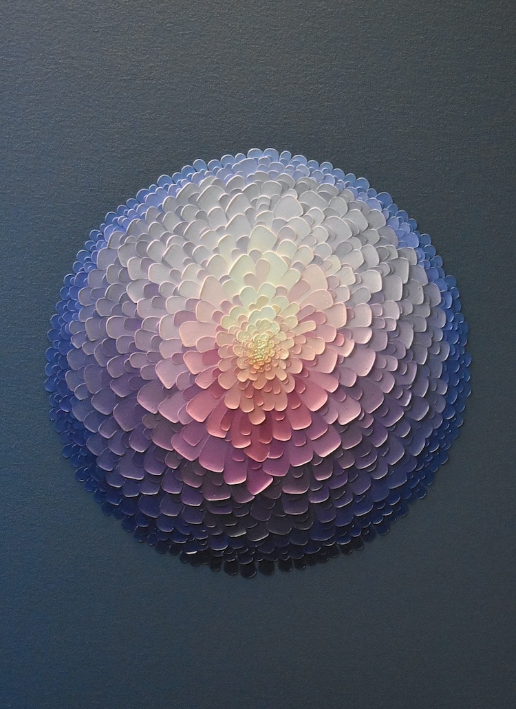Dipinti a spatola di fiori 3D di Joshua Davison