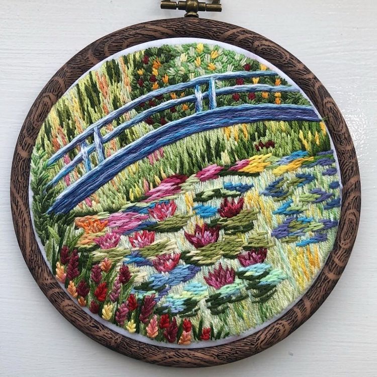 Artist Captures the Beauty of Nature with Colorful Landscape Embroidery