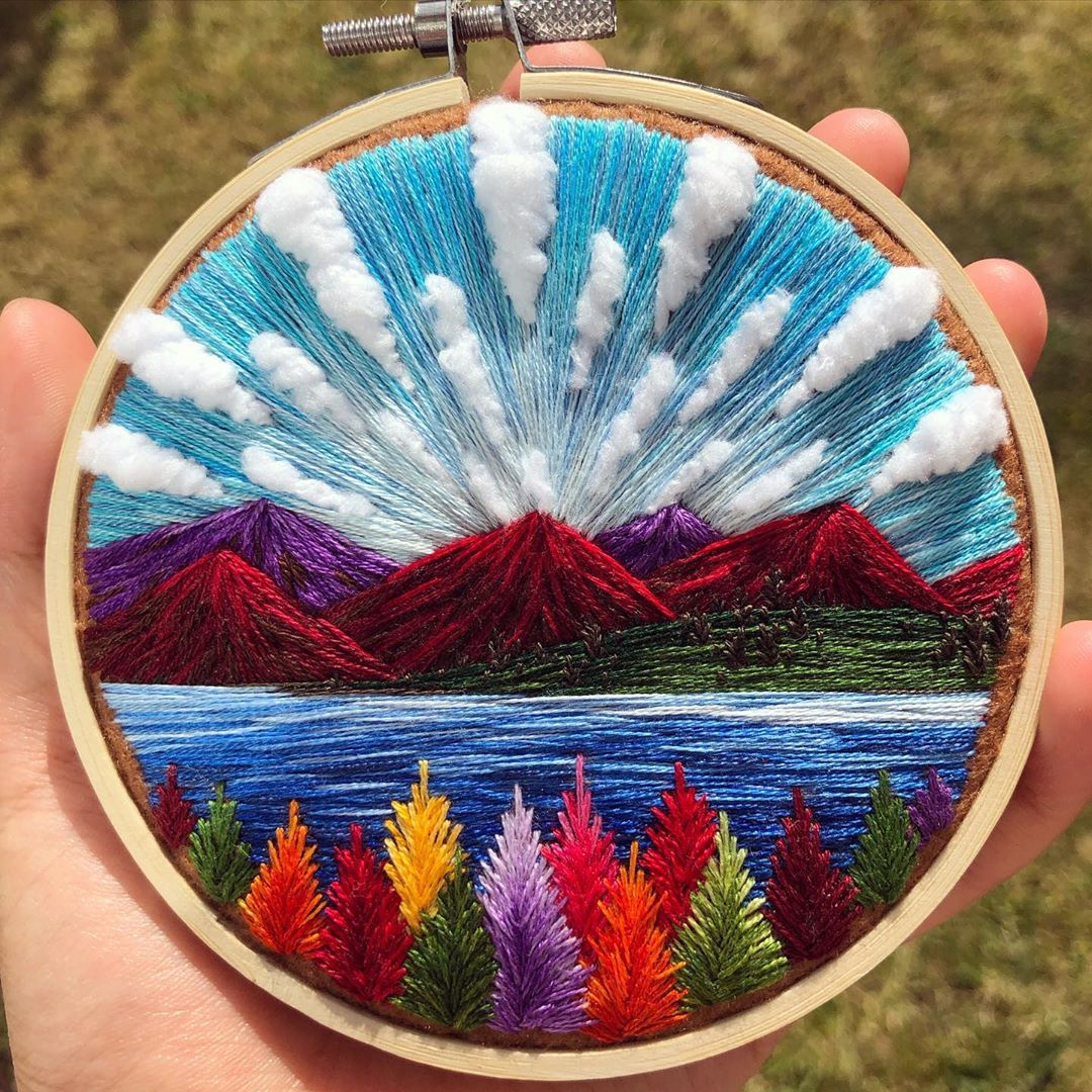Landscape Embroidery by Sew Embroidery
