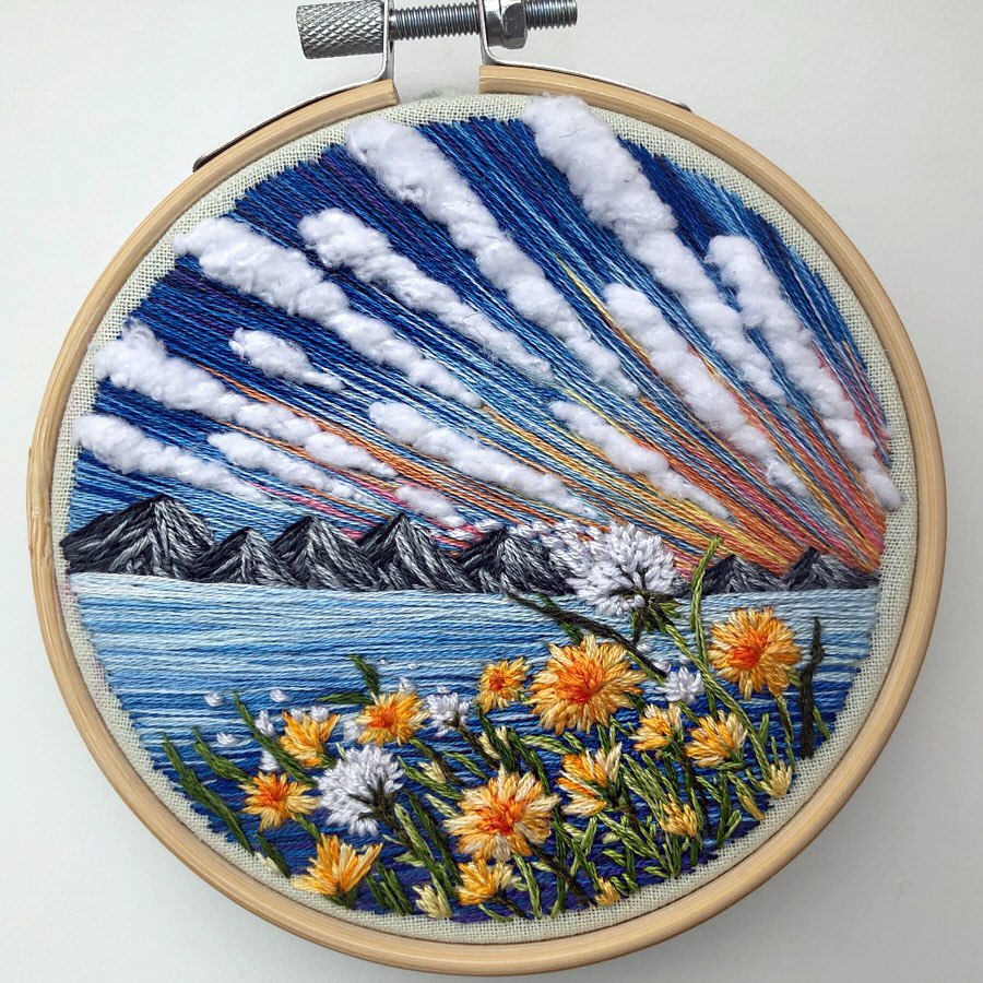 Landscape Embroidery by Sew Embroidery