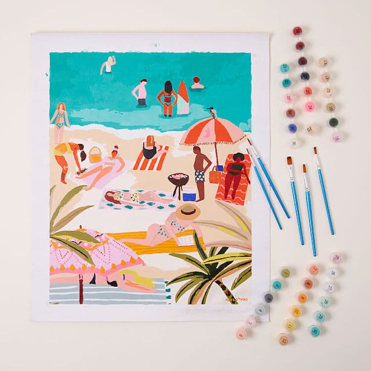 Beach Day Paint-by-Number Kit