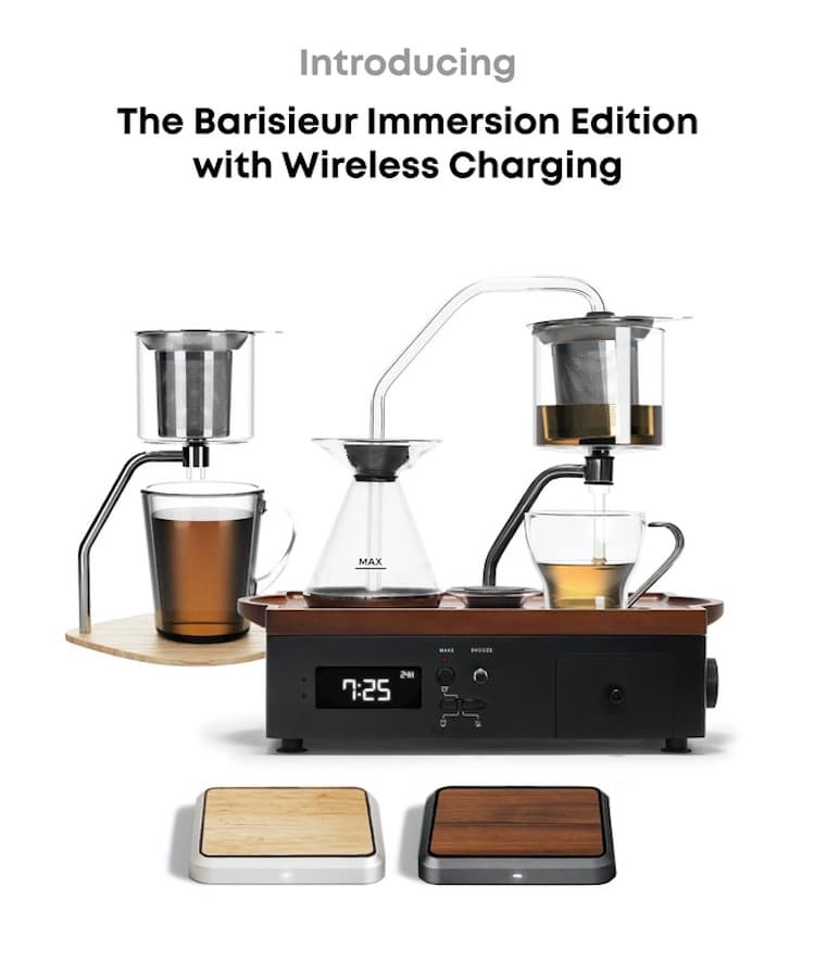 The Barisieur 2.0 Coffee Maker Alarm Clock