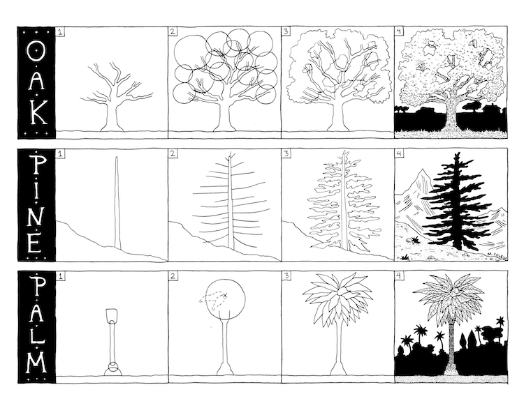 How to Draw Three Types of Trees Drawing Tutorial by Margherita Cole