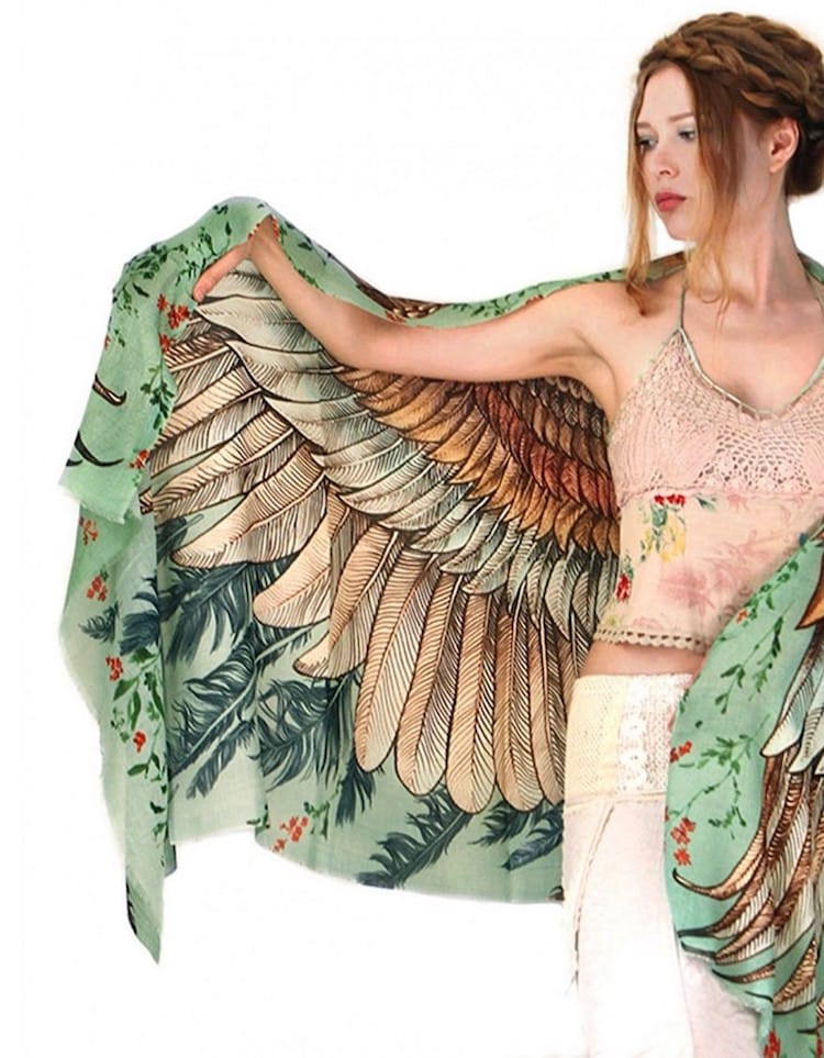 Vintage Inspired Bird Scarf