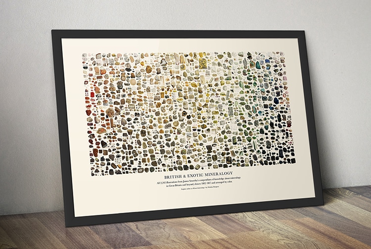 Collage digital de minerales por Nicholas Rougeux