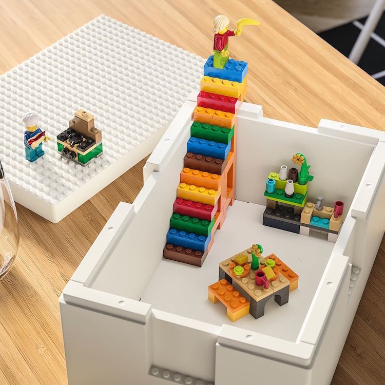 LEGO and IKEA made playful storage bin's for children and adults