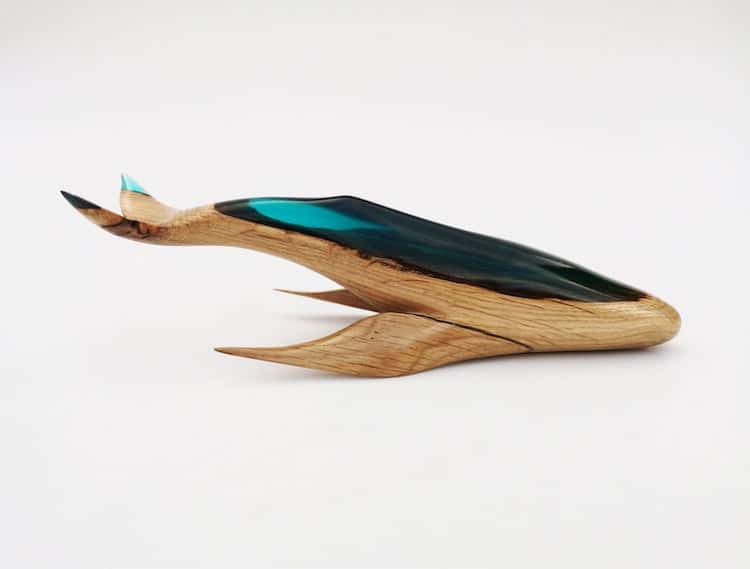 Wood and Resin Animal Sculpture by Yurii Myketka