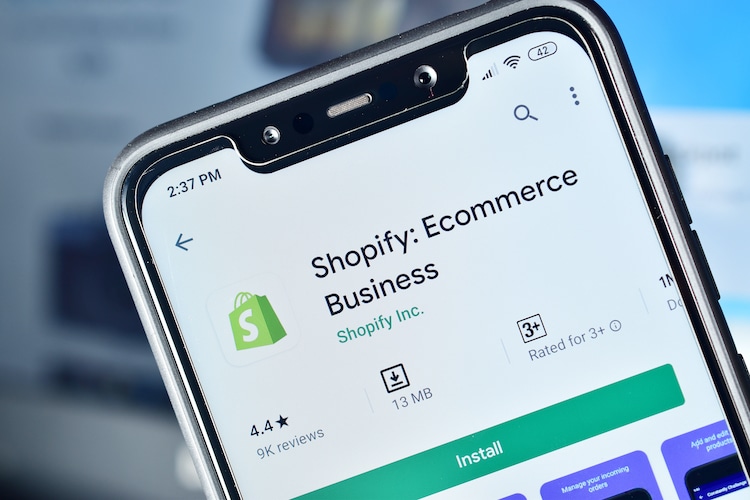 Shopify App on Phone