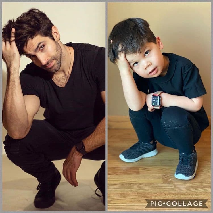 Toddler Mimicking Uncle's Pictures on Funny Instagram Account