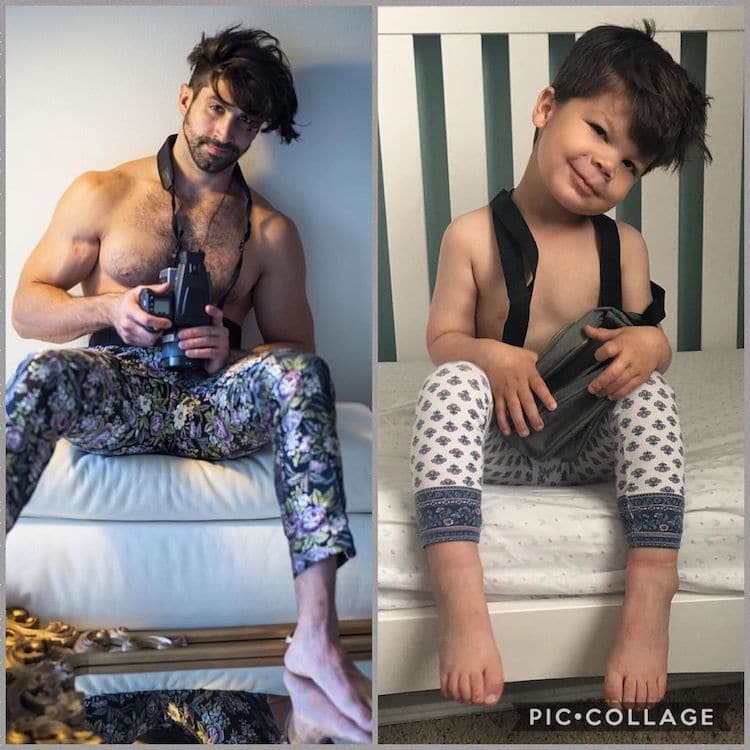 Toddler Mimicking Uncle's Pictures on Funny Instagram Account