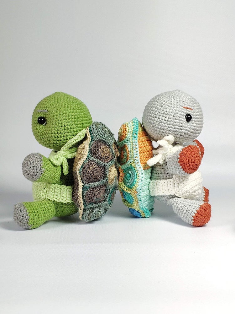 Crochet Toy Turtle With Removable Shell by Toysneed