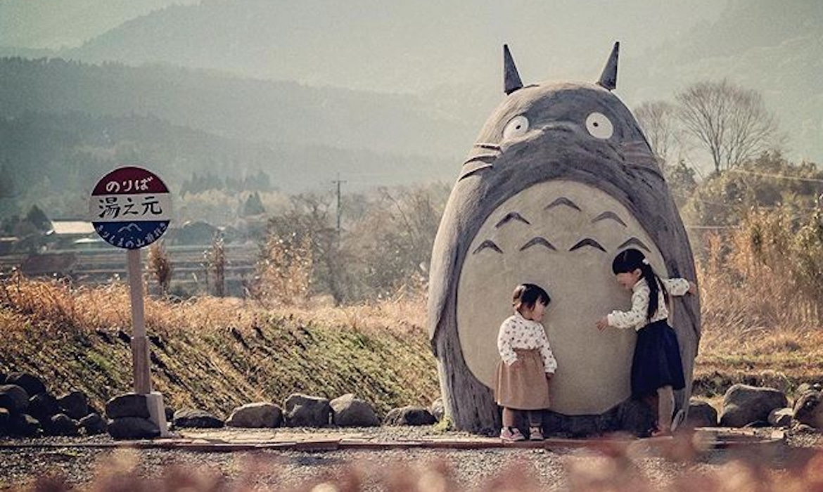 Totoro Bus Stop For Grandkids