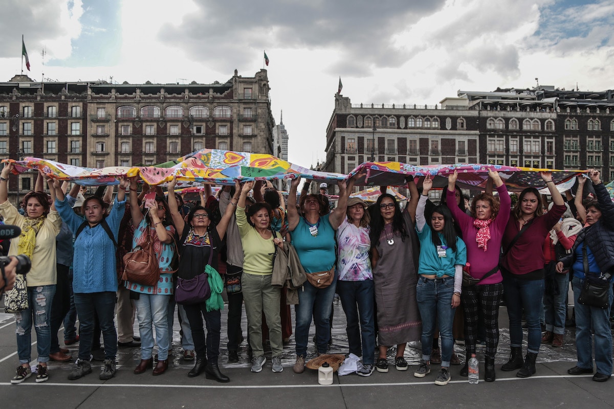 Women with Healing Blanket