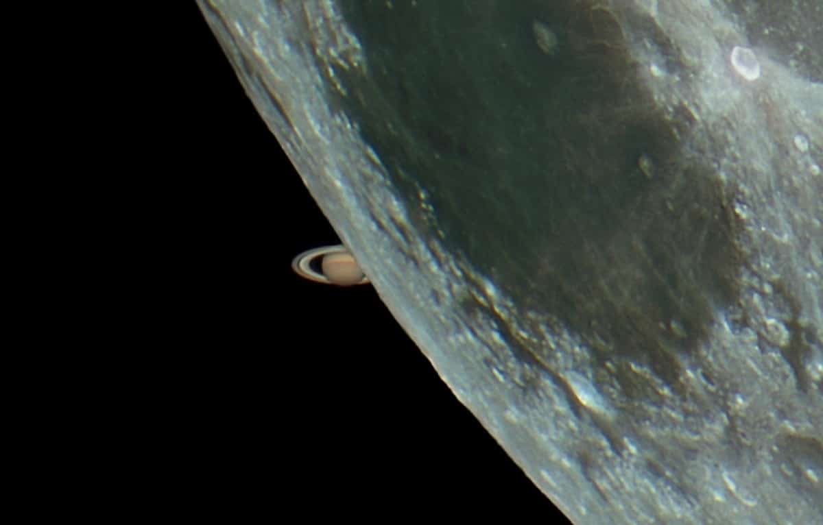 Saturn Moon Occultation by Paul Stewart