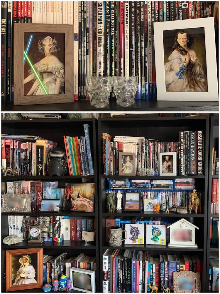 Star Wars Mash Up Art on a Bookshelf