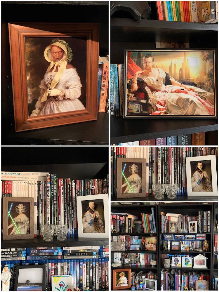 Star Wars Mash Up Art on a Bookshelf