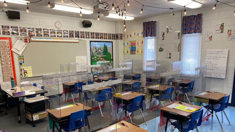 Teachers Transform School Desks into Jeeps for Social Distancing