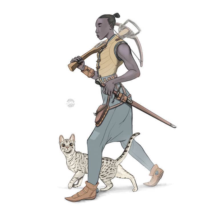 Female Warrior Illustrations by Yael Nathan