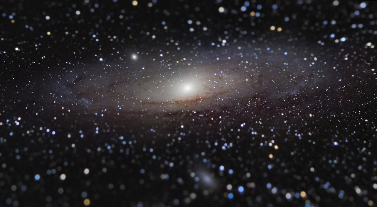 andromeda galaxy through 15 x 70