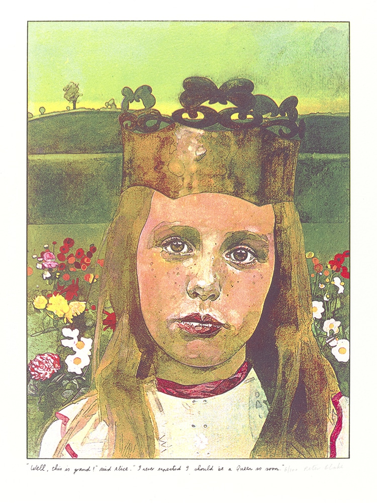 Print By Peter Blake From The Suite Illustrating "Alice in Wonderland"