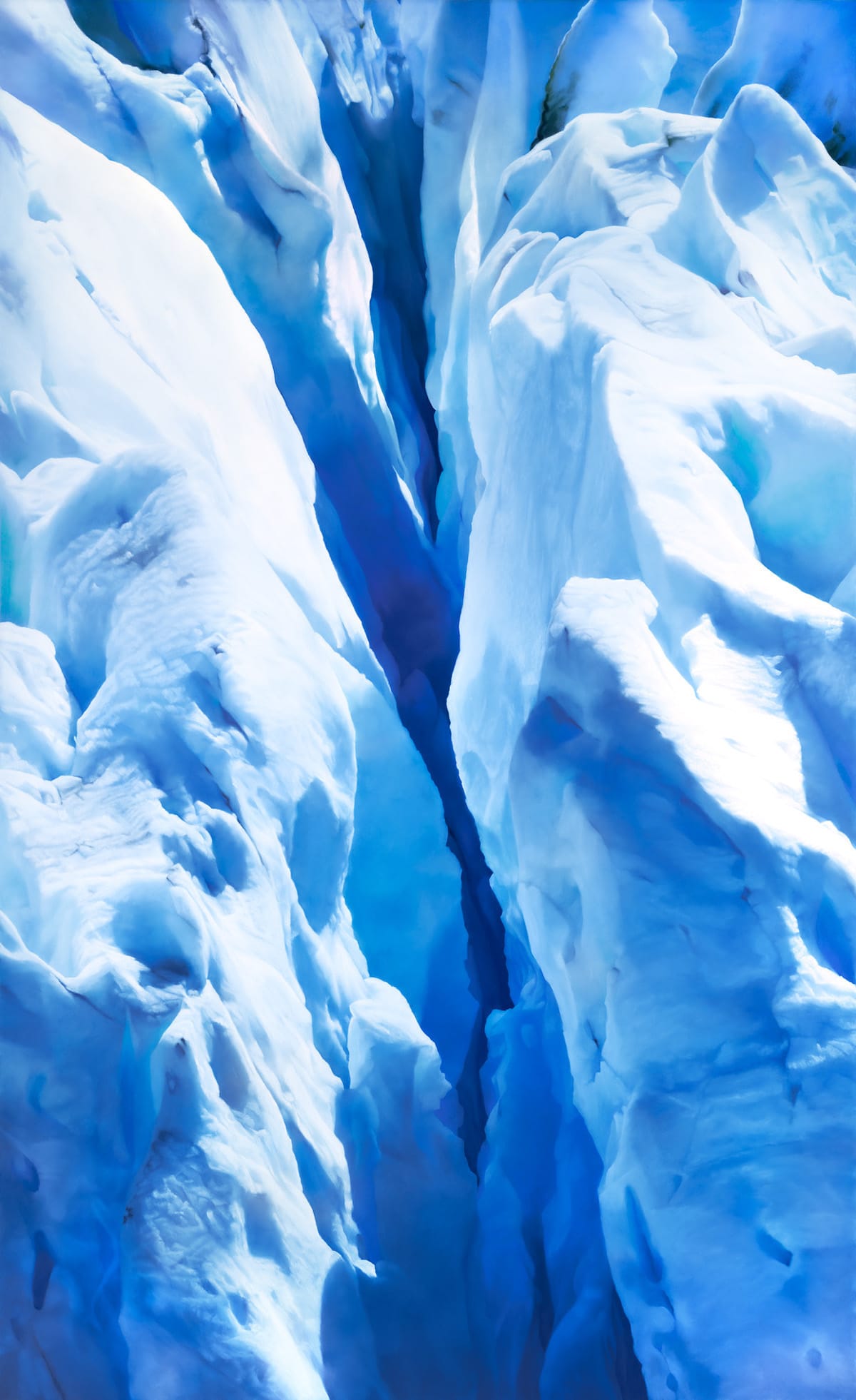 dibujo del glaciar Perito Moreno por Zaria Forman