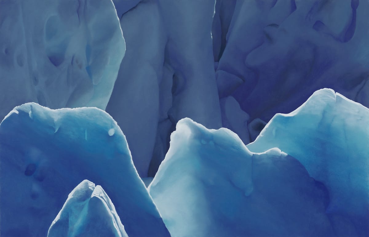 Pastel Drawing of a Glacier by Zaria Forman