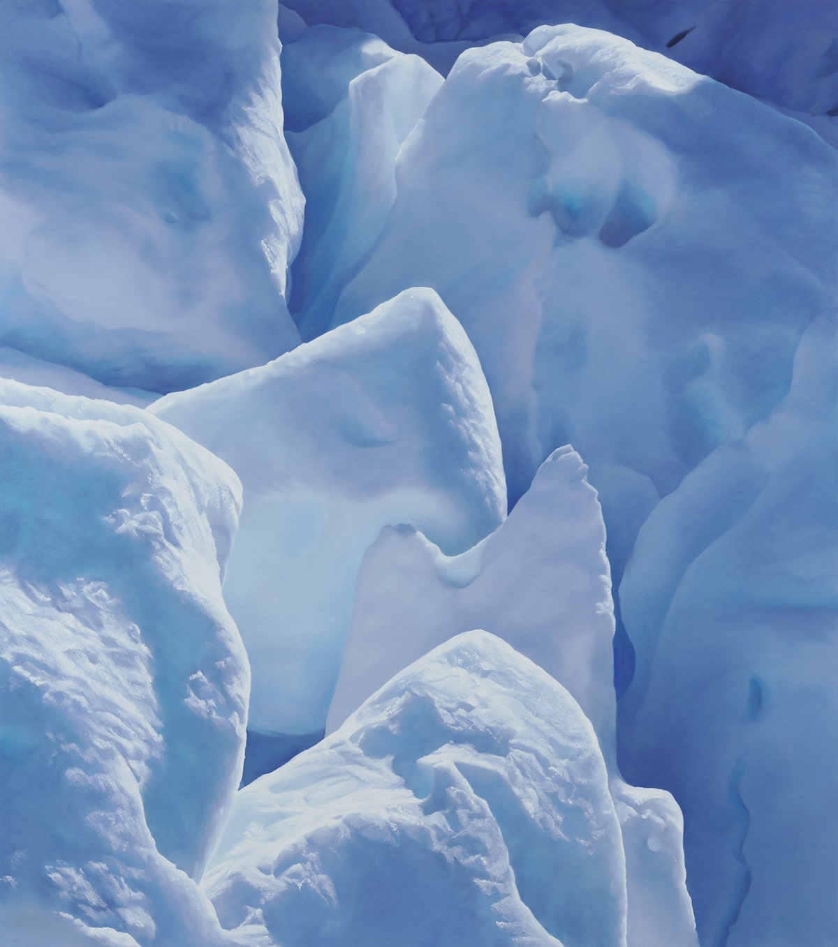 dibujo del glaciar Perito Moreno por Zaria Forman