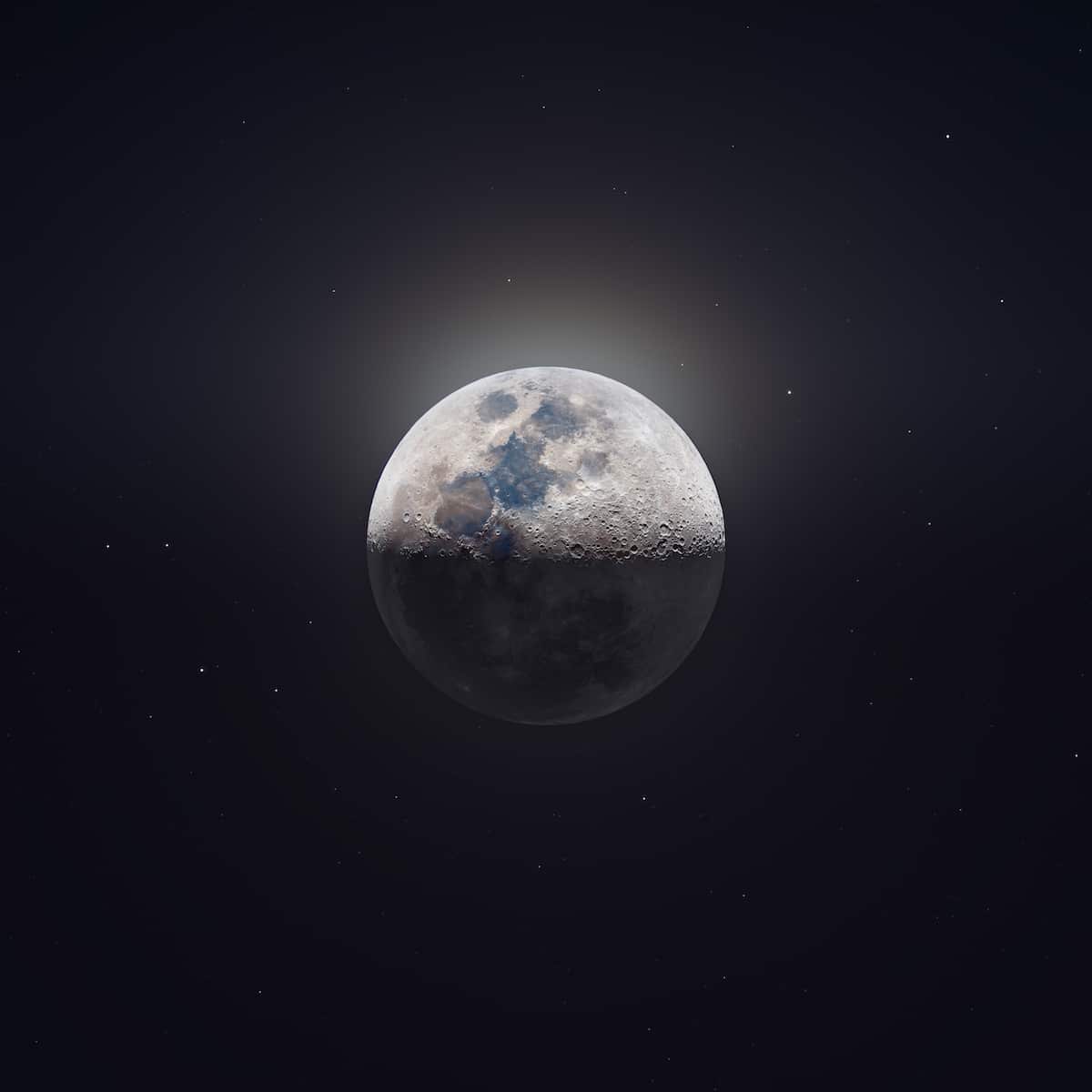fotografia de alta resolucion de la luna por Andrew McCarthy