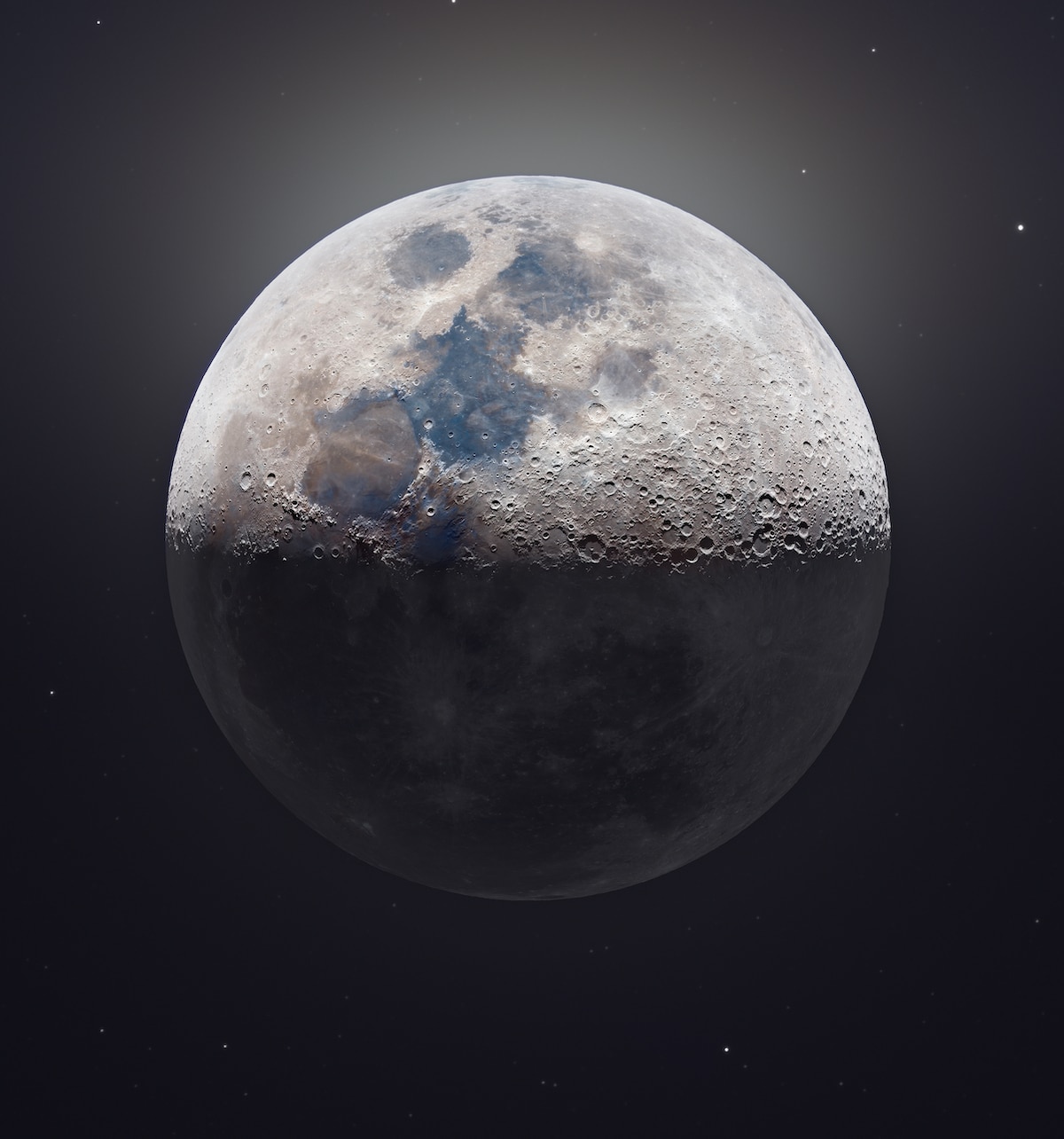 fotografia de alta resolucion de la luna por Andrew McCarthy