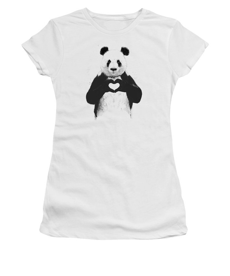 Design By Humans Cool Panda Girls Youth Graphic T Shirt 