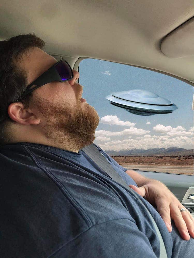 Man Sleeping With Funny Photoshop Image