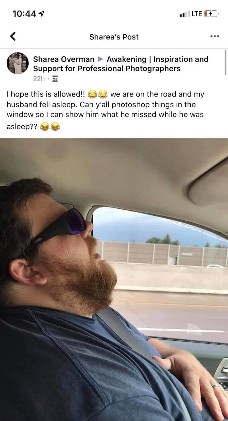 Man Sleeping With Funny Photoshop Image