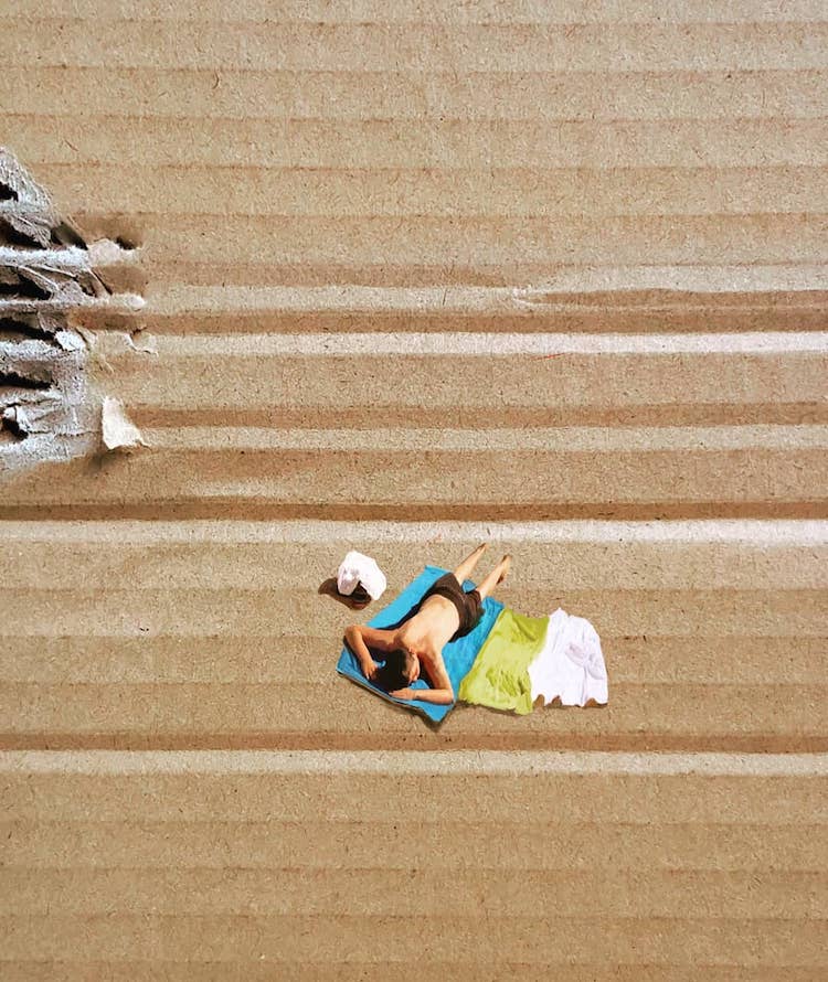 Cardboard Paintings by Golsa Golchini