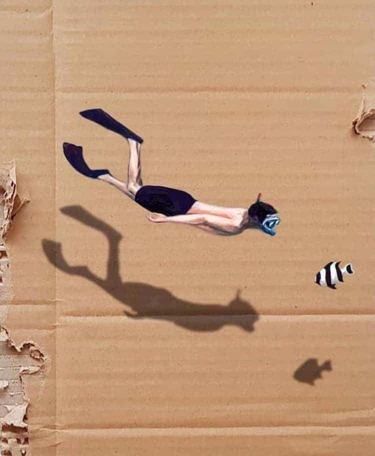 Cardboard Paintings by Golsa Golchini