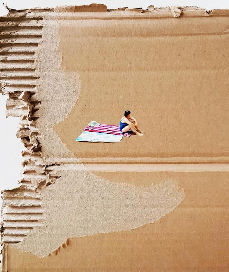 Cardboard Paintings by Golsa Golchini