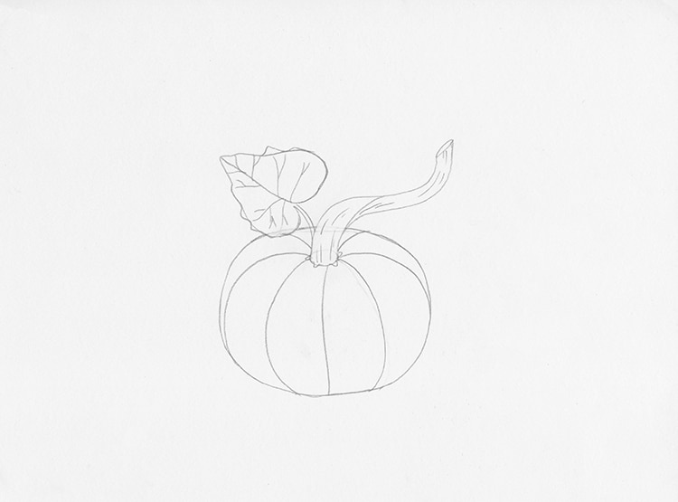 Cute cartoon flat drawing pumpkin for spooky Vector Image